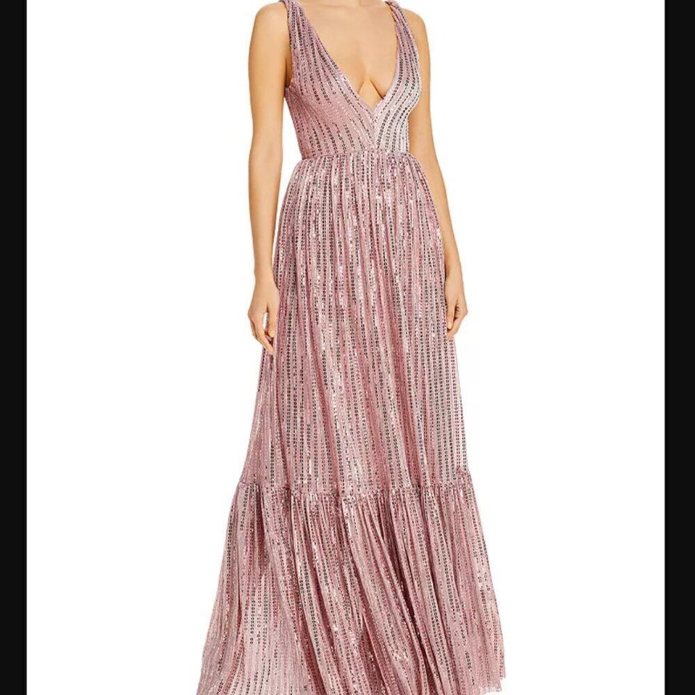 Sabina Musayev Dominique Sequined Evening Gown Size Small